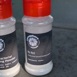 No Rot Antibacterial Wound Powder for Cactus Cuts